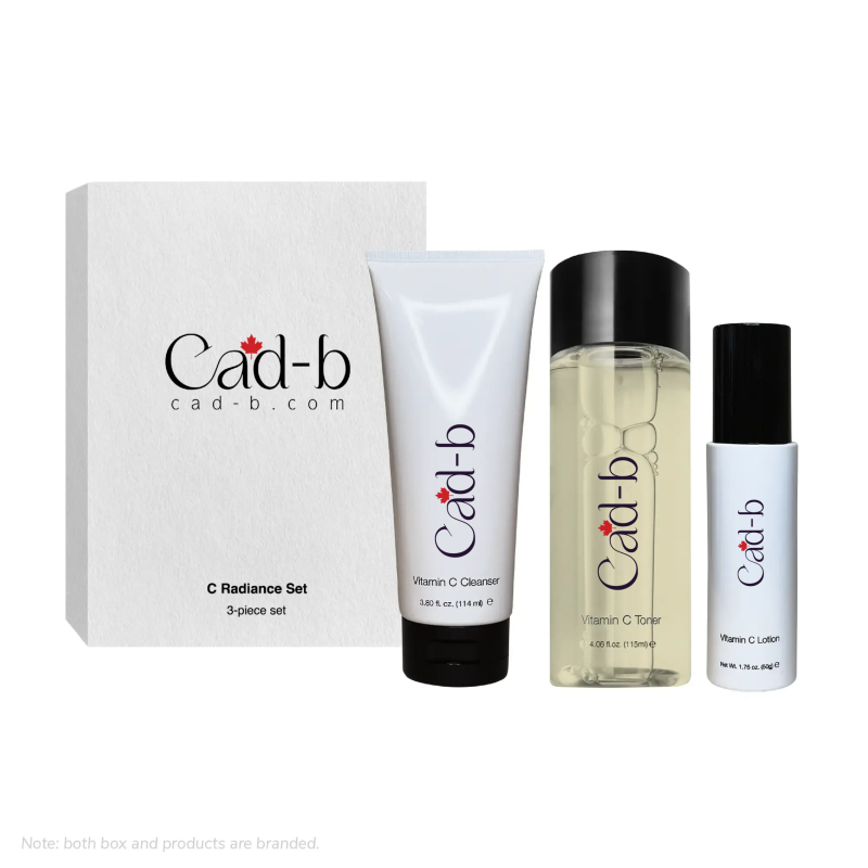 C Radiance Skincare Set - VITC | Brightening Vitamin C Cleanser, Toner & Lotion | Hydrating, Antioxidant-Rich Trio | Vegan & Cruelty-Free