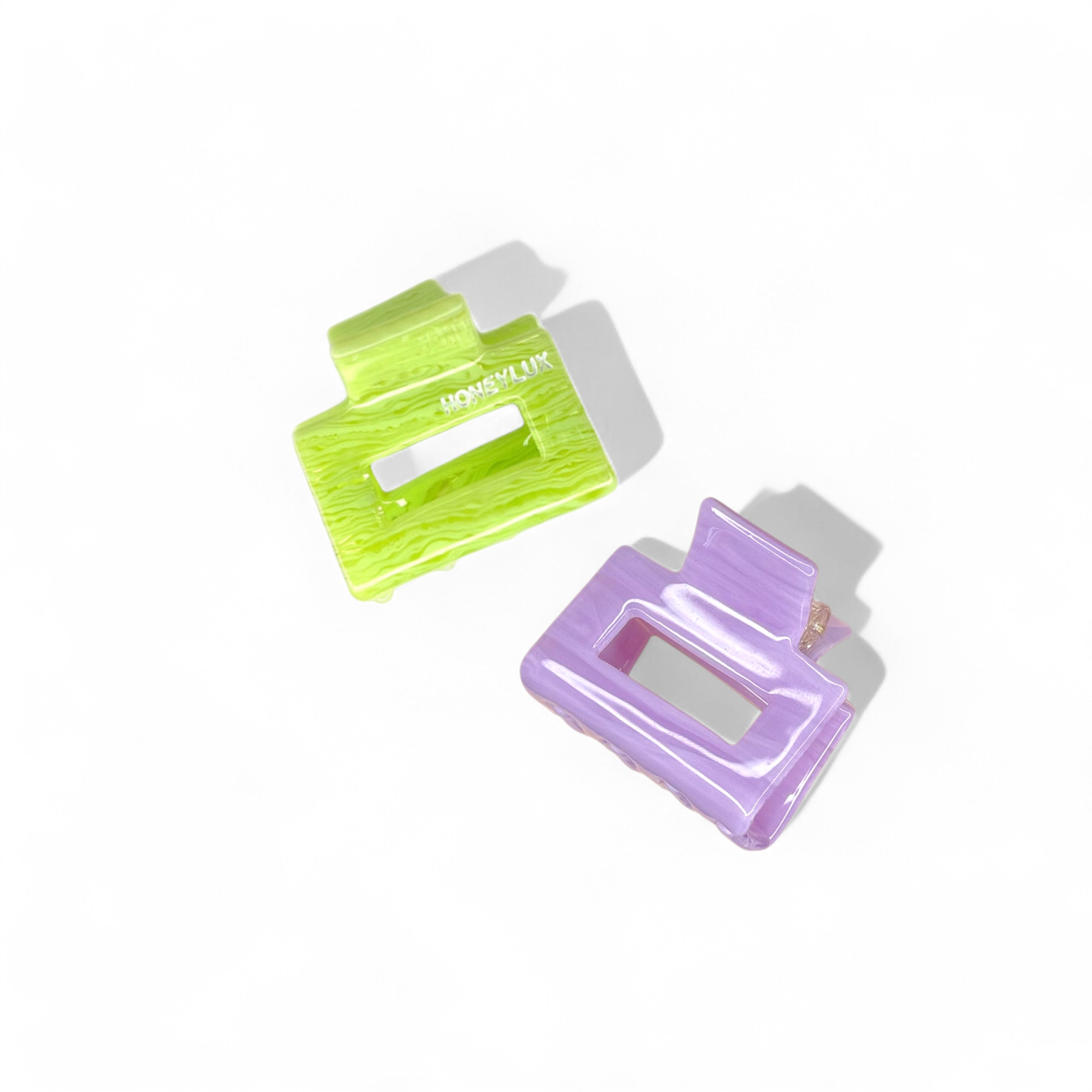 Ecofriendly Acetate Mini Square Claws - Spring Set