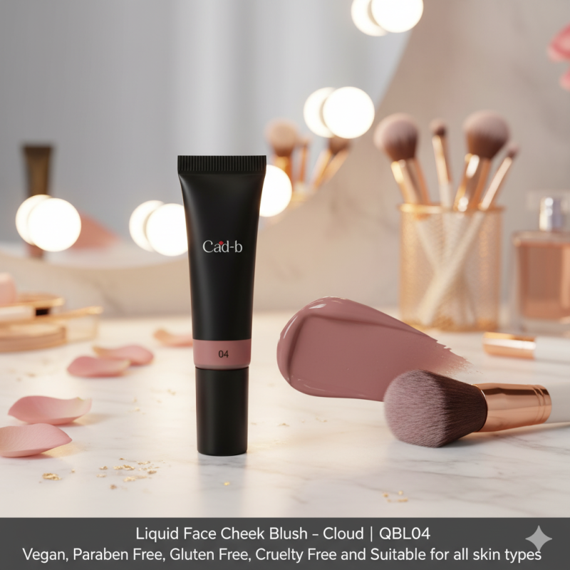 Liquid Face Cheek Blush - Cloud - QBL04 | Vegan, Paraben Free, Gluten Free, Cruelty Free and Suitable for all skin types