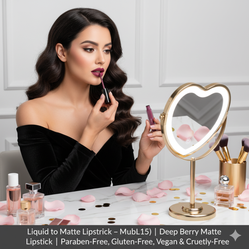 Liquid to Matte Lipstick – Mulberry (LML15) | Deep Berry Matte Lipstick | Paraben-Free, Gluten-Free, Vegan & Cruelty-Free